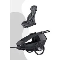 Croozer Fahrradkinderanhänger Yuuna Kid Modul Premium Sitz Bundle (Yuuna + 1 Premium Sitz), für 2 Kinder, inklusive Deichsel