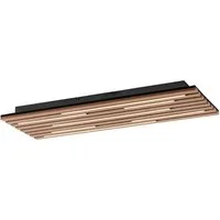 OTTO home Deckenleuchte Ullii Akustikpaneele, LED fest integriert, Warmweiß, schwarze LED Diffuser, Holz, Akustik, Paneele, 3000K - 80 x 30 cm