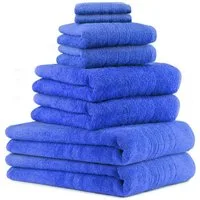 Betz Handtuch Set 8-TLG Handtuch-Set Deluxe, 100% Baumwolle (Set, 8-St), Farbe blau