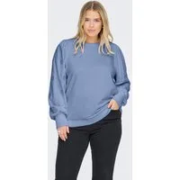ONLY CARMAKOMA Sweatshirt CARFEMME L/S PUFF EMBROIDERY UB SWT NOOS Baumwollmischung, regular fit