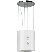 Klarstein Deckenhaube Barett Serie Barett Inselabzugshaube Ø35 cm 558 m³/h LED Edelstahl Barett, Abzugshaube Abluft Haube Umluft Dunstabzug Einbau Umlufthaube