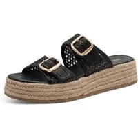 Tamaris Pantolette Plateau, Sommerschuh, Schlüpfschuh mit sommerlicher Lochung