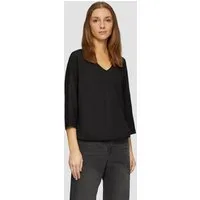 s.Oliver 3/4-Arm-Shirt T-Shirt Fein Strukturiertes Jerseyshirt mit 3/4-Fledermausärmeln