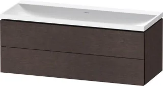 Duravit L-Cube c-shaped Set wandhängend Eiche dunkel gebürstet Matt 1200x480x480 mm - LC6953N7272000 LC6953N72720000