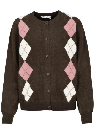 IN LINEA - Cardigan chocolate/toffee - Gr. - 36