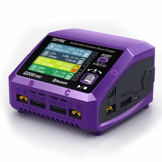 SkyRC Q200neo 4 Channel AC 200W DC 400W 10A*4 Multi-Function Smart Charger for 1-6S Lipo LiHV LiFe LiIon 2-15S NiMH NICD