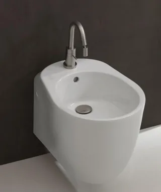 Axa one Serie Normal Wand-Bidet mit 1 Hahnloch, B: 370, T: 520 mm, weiss glänzend 27020