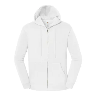 Fruit of the Loom - "Iconic Premium" Hoodie mit durchgehendem Reißverschluss für Herren (Weiß)