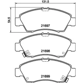 Hella Bremsbel?ge vorne Honda City Civic Jazz Logo