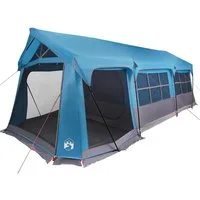vidaXL Tunnelzelt Familienzelt Blau und Grau 620 x 322 x 240 cm Polyester, (1 tlg)