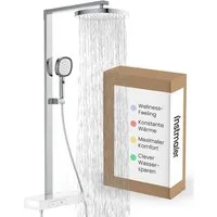 instmaier Duschsystem Cleo, 3 Strahlart(en), Design-Thermostat für konstante Wassertemperatur
