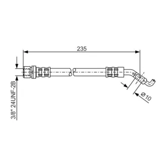 Bosch Bremsschlauch hinten Toyota Corolla E12 1987476207