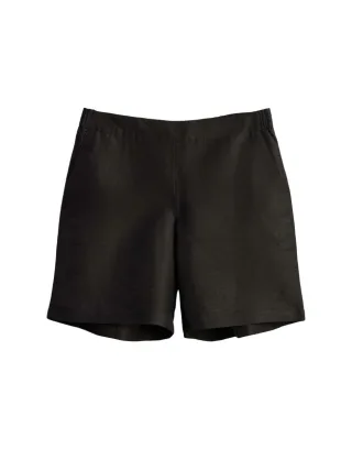 someday - Leinen-Shorts mit weitem Bein schwarz - Gr. - 38