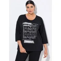 Ulla Popken T-Shirt Shirt Imagine Rundhalsausschnitt 3/4-Arm