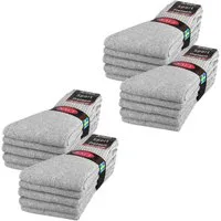 sockenkauf24 Tennissocken 10, 20, 30 Paar Sportsocken Arbeitssocken Herren & Damen (Hellgrau, 20-Paar, 43-46) Socken Baumwolle 10100