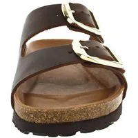 SUPERSOFT Fjort Damen Pantolette mit Fußbett Keilpantolette