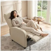 HOMCOM Relaxsessel Gepolstert Liegesessel (Set, 1-St., 1), Mit 155° Liegefunktion und hochwertiger Polsterung