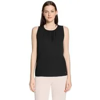 Betty&Co T-Shirt Damen mit Webbesatz (1-tlg) Materialmix