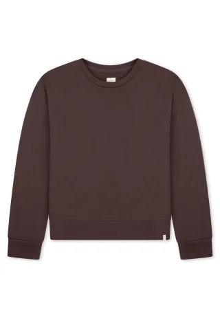 SCHIESSER - Sweatshirt Rundhals deep brown - Gr. - 36