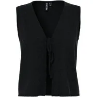 pieces Strickweste PCBREE SL TIE KNIT VEST NOOS BC mit Bindeband