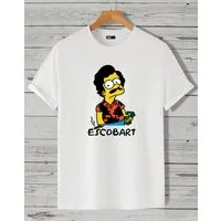 RMK T-Shirt Basic Shirt Freizeit Rundhals Mafia Gangster Escobar Bart aus Baumwolle