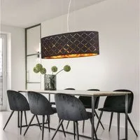 GLOBO LIGHTING Hängeleuchte, Leuchtmittel inklusive, Warmweiß, Deckenleuchte Esszimmer hängend schwarz gold Wohnzimmer hängend
