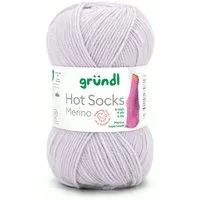 Gründl Hot Socks Merino Sockenwolle 4fädig einfarbig Häkelwolle, 210,00 m (50g Sockengarn 4fach uni, Strumpfwolle 4-fädig / 4-fach mit Merinowolle), 75% Wolle, 25% Polymaid