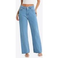 Imily Bela Gerade Jeans Damen Straight Fit Jeans im Five-Pocket Style (Packung, 1-tlg., 1per-Pack) mit Baumwolle