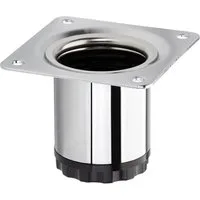 SO-TECH® Möbelfuß BRAVO aus Stahl, höhenverstellbar, belastbar bis 50 kg, Chrom poliert, Höhe 50 mm, Durchmesser 40 mm