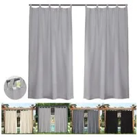 BTTO V&G Vorhang Outdoor Wetterfest 1/2er Set Schlaufengardine Klebriges Tab-Top (2 St), Balkon Gardinen Verdunkelungsvorhänge,Pavillon Strandhaus (1/2 Panele)