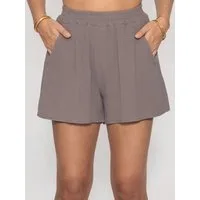 SASSYCLASSY Shorts Musselin Shorts für Damen Weiche High-Waist Baumwollshorts mit Gummibund und Eingriffstaschen