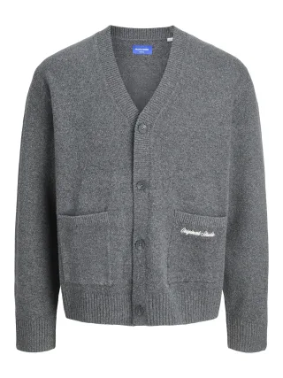 JACK&JONES - JORNORREBRO KNIT CARDIGAN JNR Dark Grey Melange - Gr. - 152