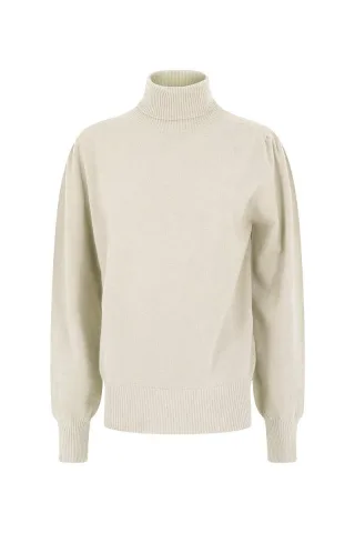 signe nature - Rollkragenpullover beige - Gr. - XL