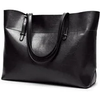 feinlux Handtasche Laptoptasche Damen Handtasche Große PU Leder Shopper Tasche (Packung, Henkeltaschen mit Reißverschluss für Arbeit, Reisen, Einkauf, Schule), Tote Bag Wasserdichte, für Business Lehrertasche Büro Schule