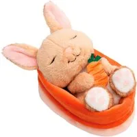 Nici Kuscheltier Sleeping Pets GREEN, Hase 12 cm, schlafend im Körbchen