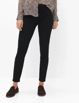 Brax Damen Five-Pocket-Hose Style ANA CLEAN BLACK BLACK, denim schwarz, Gr. 44L