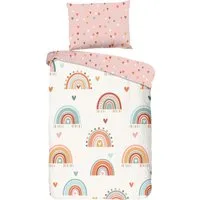 good morning Kinderbettwäsche Kinder-Wendebettwäsche "Louie", Renforcé, Renforcé Motiv: Regenbogen