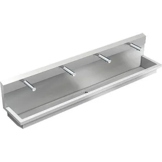 KWC Aquarotter Waschplatzeinheit, PLANOX, Edst., 2400x530x440 mm, 4xWandventil elektron., 3600004040 3600004040