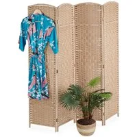 relaxdays Paravent 4 teilig im Naturto