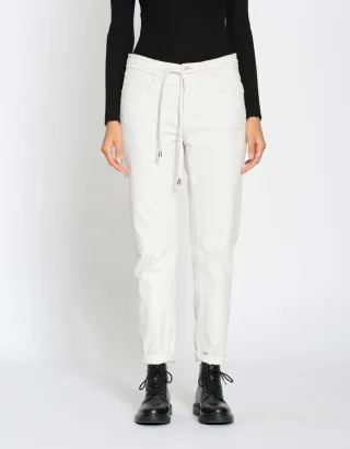 GANG Damen Hosen 94AMELIE JOGGER - relaxed fit Hose silver grey