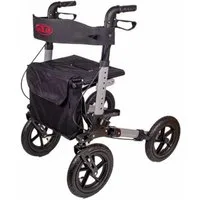 Antar Medizin GmbH Rollator Antar AT51036 Reise-Rollator Aluminium mit Luftbereifung, 12-Zoll-Luftbereifung, kompakt faltbar, für innen und außen