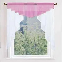 Gardinenbox Scheibengardine, Stangendurchzug, transparent, Voile, M-Bogen Universalband Kurzgardine