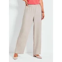 GOLDNER Schlupfhose Hose VERA mit weitem Bein Sommerhose in Uni, Rundum-Dehnbund, seitliche Eingrifftaschen