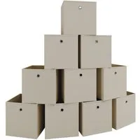 VCM Faltbox 10er Set Faltbox Klappbox Aufbewahrungsbox Boxas (Spar-Set, 10 St., 10), 28x27x27cm Kiste, Aufbewahrung, Faltbox