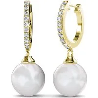 ROUGEMONT Perlenohrringe Extravagante Damen Perlen Creolen Ohrringe Hypoallergen, Hypoallergen