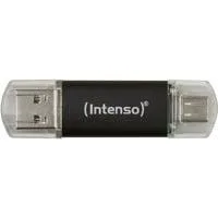 Twist Line 32 GB, USB-Stick anthrazit/transparent, USB-A 3.2 Gen 1, USB-C 3.2 Gen 1