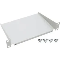HMF Serverschrank 63399-07 Fachboden für Serverschrank, 10 Zoll, 1 HE, 150 mm Tiefe, Lichtgrau