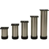 HOOZ Möbelfuß Möbelfüße 4er Set Edelstahl – Höhenverstellbar – 80–150 mm – Silber, (Set, 4-St., 15 cm), in 4 verschiedenen Größen