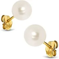 Miore Perlenohrringe MA4002E Ohrstecker 14 Karat (585) Gold (inkl. Schmuckbox), für Damen aus Gelbgold - Made in Italy