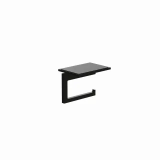 Kludi VELA C Toilettenpapierhalter mit Ablage mattschwarz, 3197139 3197139